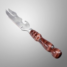 Knock -Vilka with a pattern and wooden handle 
