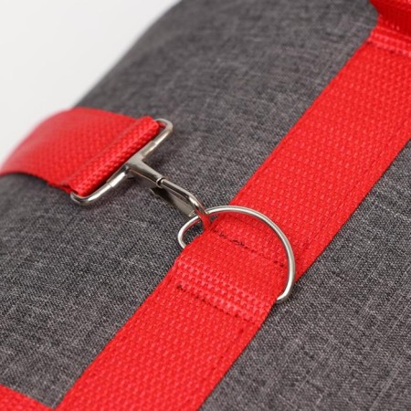 Bag - Animal Carrow, Frame, Folding, 46 x 28.5 x 26 cm, red -gray-5