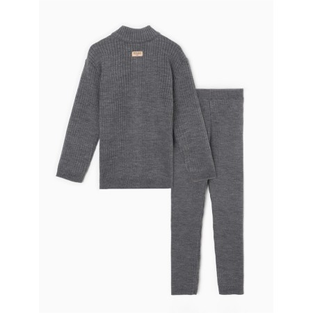 Costume (sweater and trousers) children's minku, color graphite, height 122 cm-9