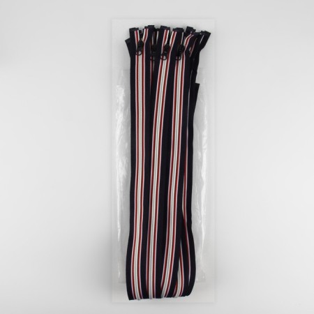 Lightning "Spiral", No. 5, detachable, automatic lock, 80 cm, dark blue/red/white color-2