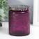Bank for candles glass with a lid "Flower" violet, cylinder 9x7x7 cm
