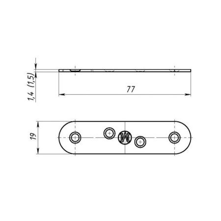 Fixed plate PC- 80, galvanized-1
