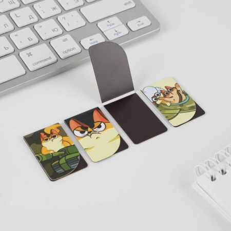 Magnetic bookmarks "Real Hero", 4 pcs mini-1