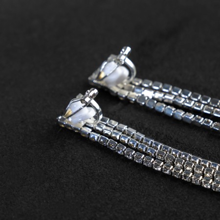 Clips "ice" classic, white color in silver-2