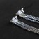 Clips "ice" classic, white color in silver