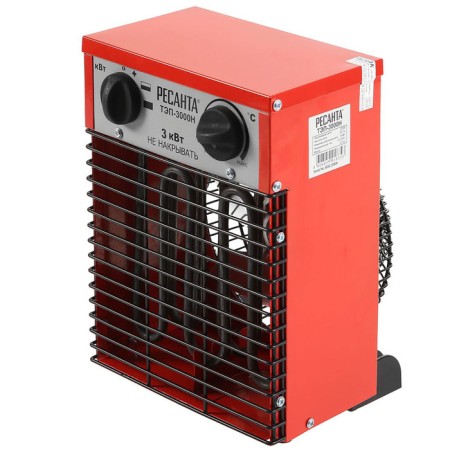 Thermal electric gun "Resanta" TEP-3000N, 1.5/3 kW, 300 m3/hour, 25 m2