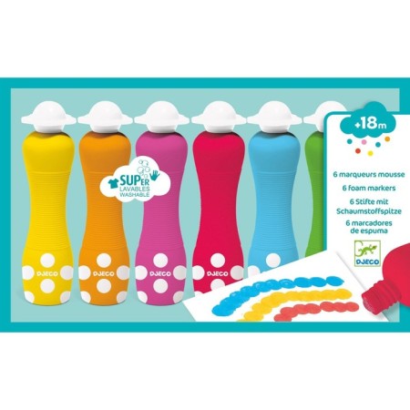 A set of foam markers DJeco, 6 pcs.