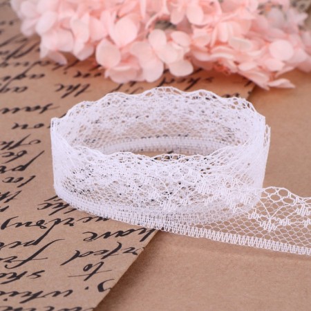 Capricon lace, 20 mm × 10 ± 1 m, white color-2