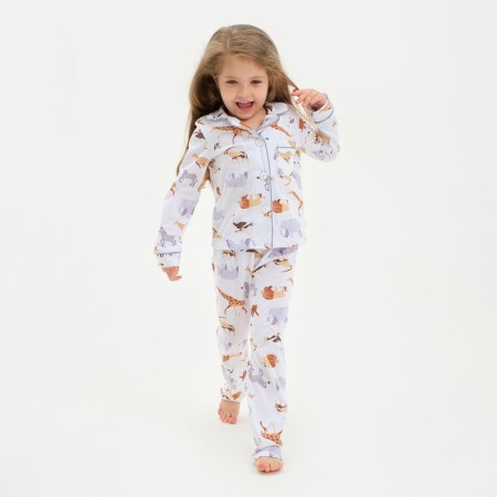 Pajama nursery (shirt and trousers) KAFTAN "Animal" size 122-128, white color-6