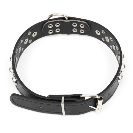 Collar "Sirius", leatherette with rivets, 56 x 3 cm, Osh 42-52, black-1