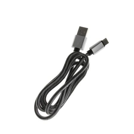 Type- C cable - usb, 2.1 a, nylon braid, 1 meter, silver-2