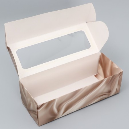 Confectionery packaging, a cupcake box with a window, "silk", 26 x 10 x 8 cm-3