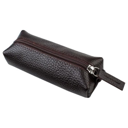 Key of zipper, length 14 cm, brown color