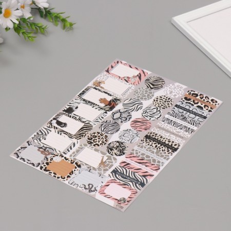 Stickers for gifts "Prints" 21x29.7 cm-4