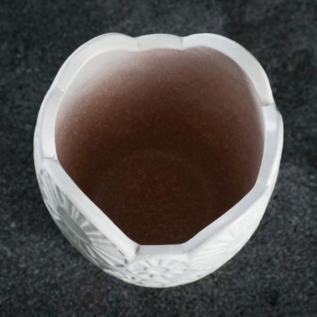 Figure Kashpo-Vaza "Flowers", 0.7l/ 14x9cm white-3