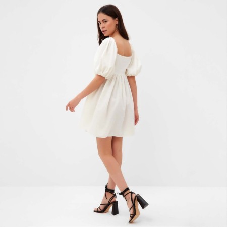 Women's dress with voluminous sleeves MIST Summer Time, White, p. 48-3