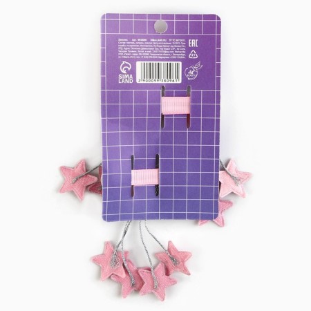 Hair clips with a shaker "The smallest", 2 pcs., 5.5 x 3 x 1 cm-5