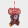 Decorative luminous jewelry (suspension) "Santa Claus on a swing" 36x26.5 cm