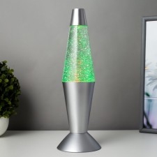 Smerch lamp LED lava, sparkles, silver 32 cm Risalux