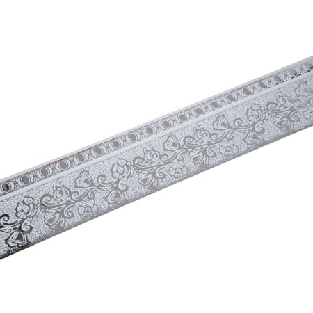 Bar for the cornice "lace", height 7 cm, length 25 m, silver color, white