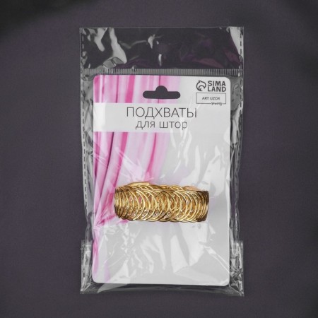 Picking for curtains "Ring", 2 × 23 cm, gold color-3