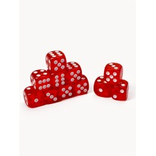 Кости игральные, 1.6 х 1.6 см, набор 50 шт, красные