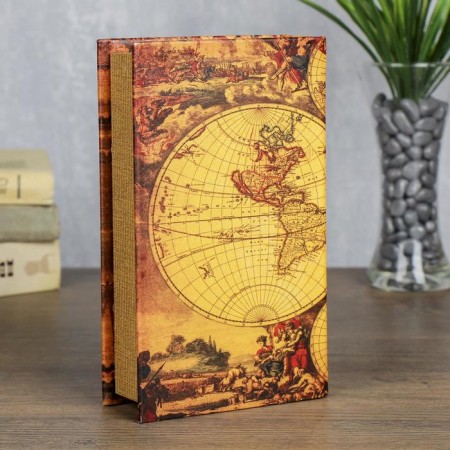 Safe-book wood "Geography" 21x13x5 cm-4