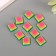 Decor for creativity plastic "Striped Cubes" multi -colored set 10 pcs 1.1x1.1 cm