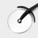 Knife for pizza and dough Magistro Vantablack, 18 × 6.8 cm, black color