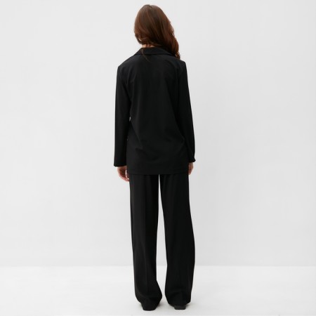 Women's costume (jacket, trousers) minku: Green Trend Black color, size 48-4