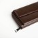 Pearl husband, 19.5*2.5*10 cm, 5 depth + n/pocket, d/card, d/coins, on a zipper, jettings, brown 1047012