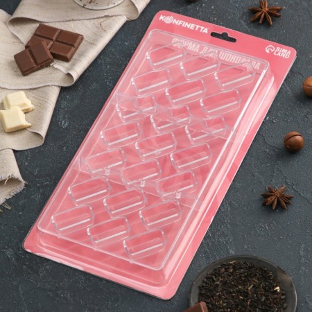 Konfinetta chocolate form "Bueno", 27.5 × 13.5 × 2.5 cm, 21 cells (3.5 × 1.5 × 1 cm)-3