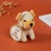 Tekstil key "Cute puppy" beige 5x6x10 cm