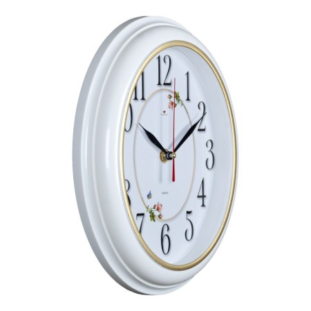 Watch wall, interior "lightness", 22.5 x 26.5 cm, white body with gold-1