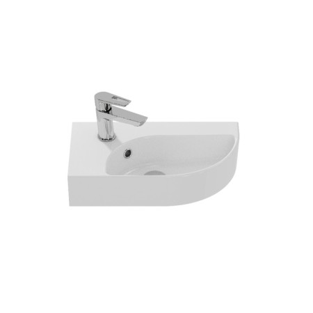 Suspended shell Cersanit Cameo 45, with 1 hole for the mixer, left