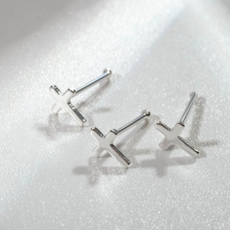 Piercing in the nose sovereignty "Cross", set 20 pcs., L = 10 mm-1
