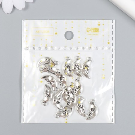 Decor for creativity Metal "crescent" set 15 pcs silver 0.8x1.8 cm-3