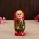 The nesting doll 3 puppet "Dasha" with God's cow, 11cm, manual painting.