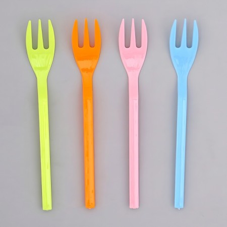 Plastic forks, in a set 12 pcs., Mix colors-1