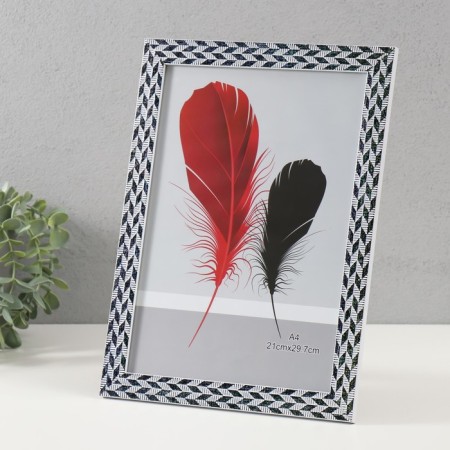 Photo frame Plastic format A4 "Double Spit" Black and White 24.4x33.3 cm-1