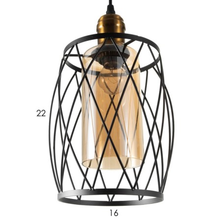 Lamp Bayerlux 2112/1bk E27 40W Black 15x15x100 cm-5