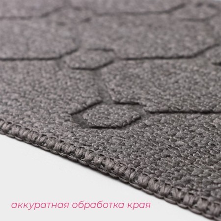 Welcome moisture rug “Welcome. Molecule ", 48 × 78 cm, gray color-1
