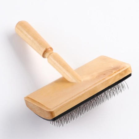 Brush - Wooden Pucrough "Premium" wide with drops, base 120 x 60 mm-1