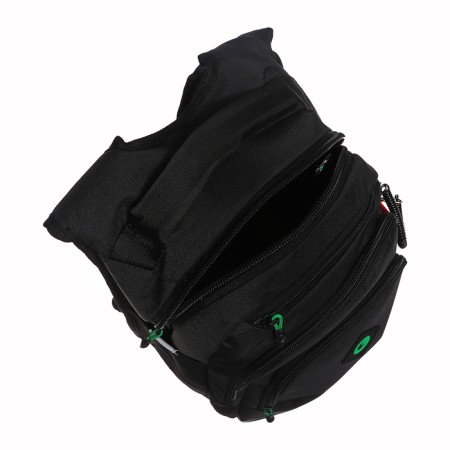 School backpack, 40 x 25 x 22 cm, Grizzly, ergonomic back, laptop department, black-13