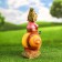 Garden figure "Dwarf on the snail" 30x27x15cm