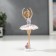 Polystone souvenir "Ballerina - pink -blue dress" 13.5x5x6 cm