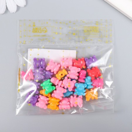 Beads for creativity plastic "Bear -colored cubs" set of 17 g 1.2 cm-2