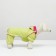 Combiason for dogs, demi -season with a bag, size S (DS 25, OG 33, Osh 23 cm), light green