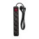 Extension cord Standard 5 Nest, 1.5m, 3x1.0mm², s/h, with a switch, black rexant