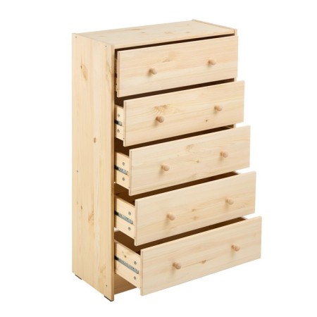 Chest of drawers RAST 5, 62x30x109, pine array-2